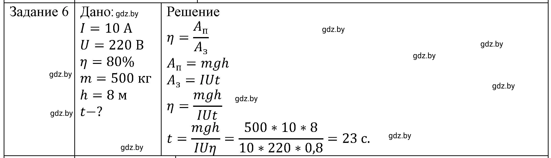 Решение 3. номер 6 (страница 105) гдз по физике 8 класс Исаченкова, Громыко, учебник