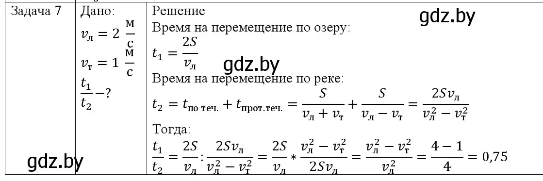 Решение номер 7 (страница 41) гдз по физике 9 класс Исаченкова, Сокольский, учебник