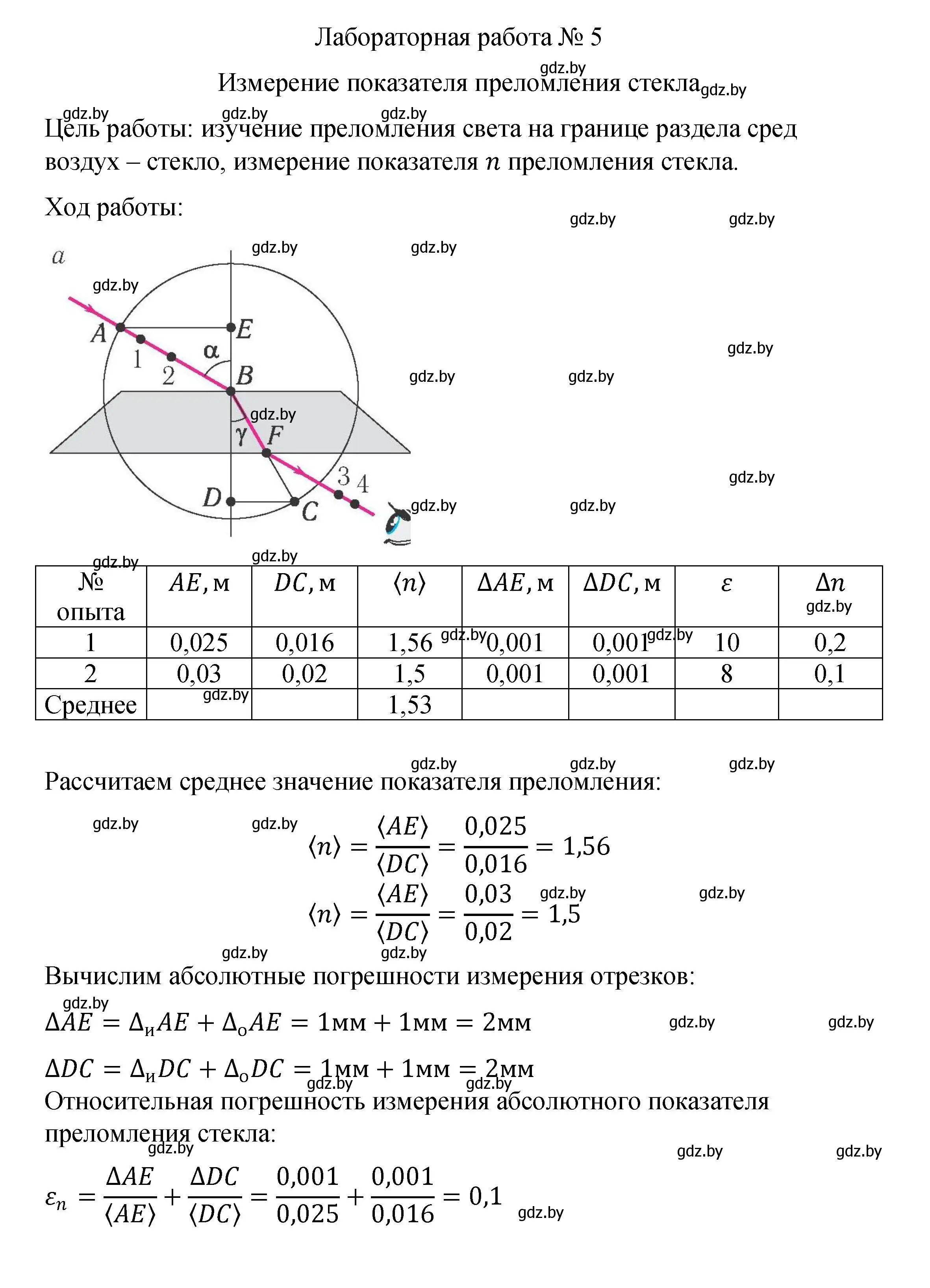 Решение номер лабораторная работа №5 (страница 280) гдз по физике 11 класс Жилко, Маркович, учебник