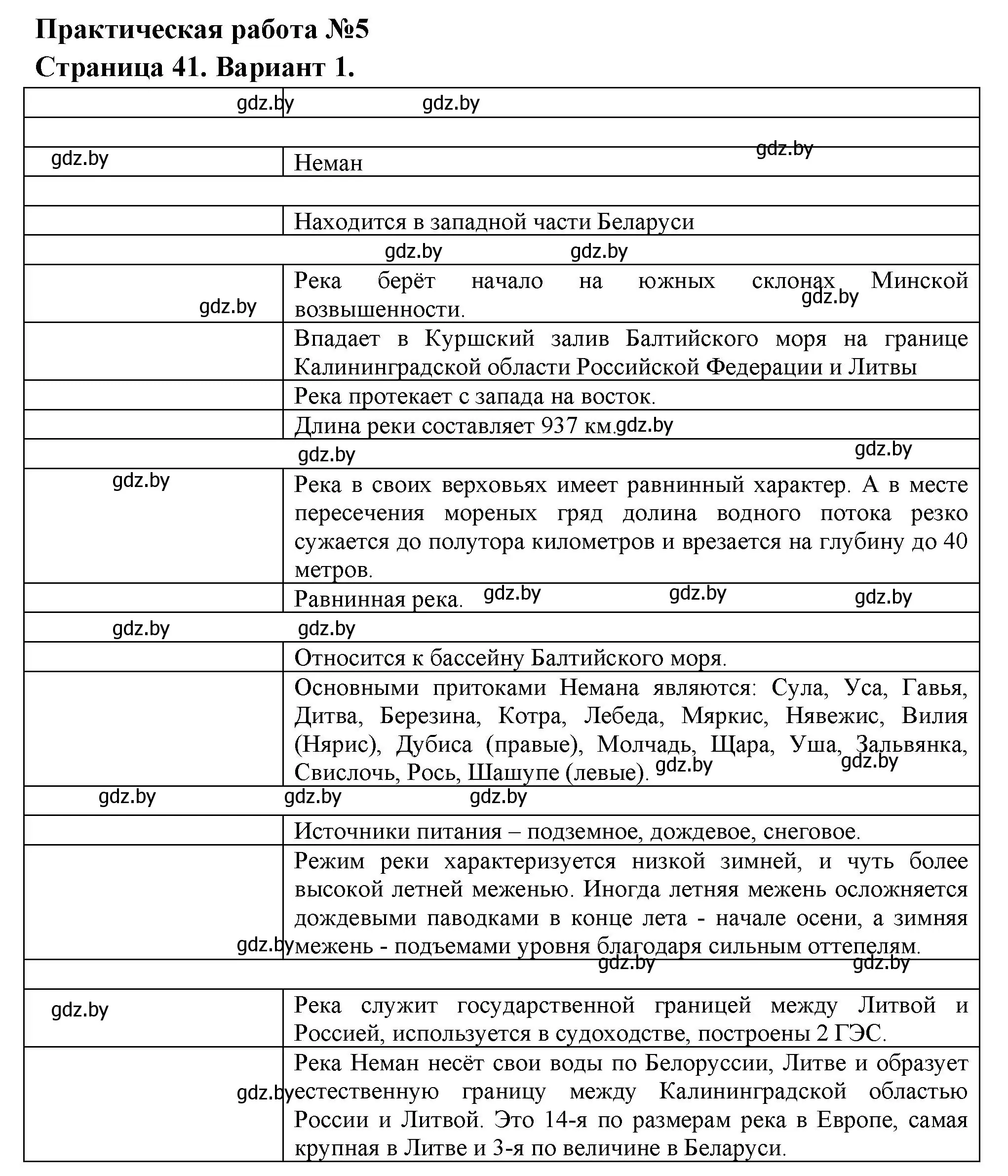 Решение номер 1 (страница 41) гдз по географии 6 класс Кольмакова, Пикулик, тетрадь для практических работ