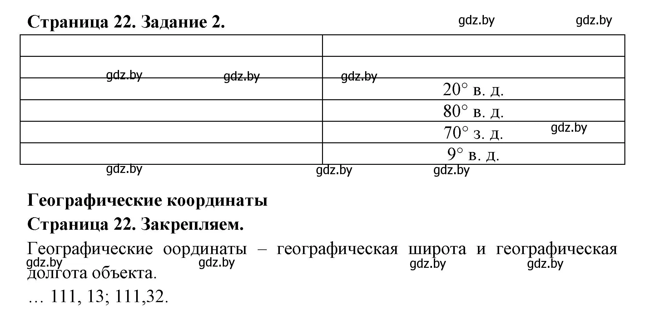 Решение номер 2 (страница 22) гдз по географии 6 класс Кольмакова, Пикулик, рабочая тетрадь