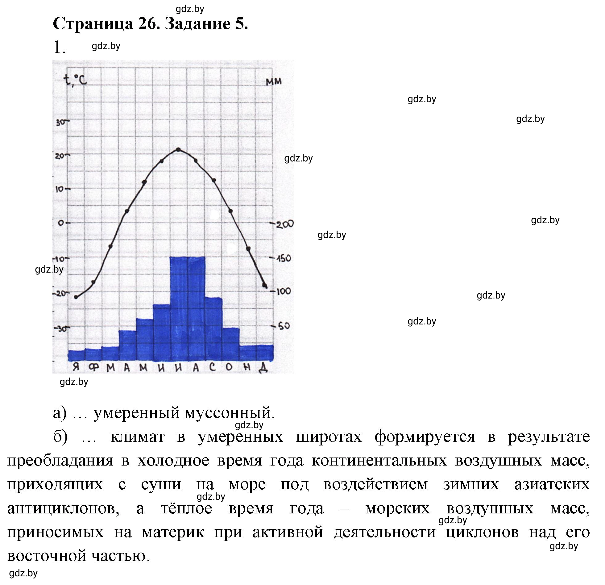 Решение номер 5 (страница 26) гдз по географии 7 класс Кольмакова, Сарычева, тетрадь для практических работ