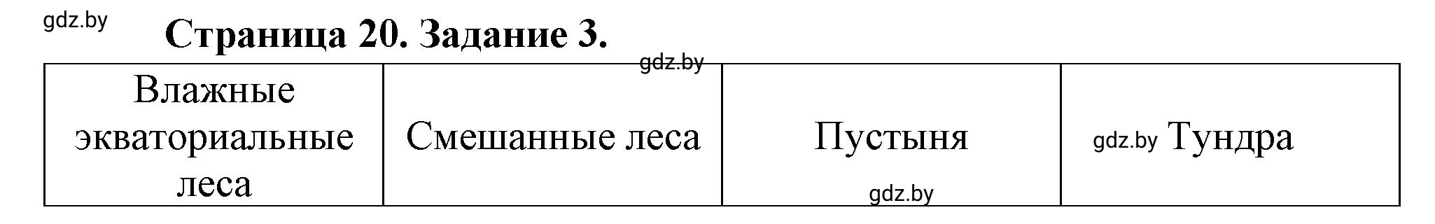 Решение номер 3 (страница 20) гдз по географии 7 класс Кольмакова, Сарычева, рабочая тетрадь