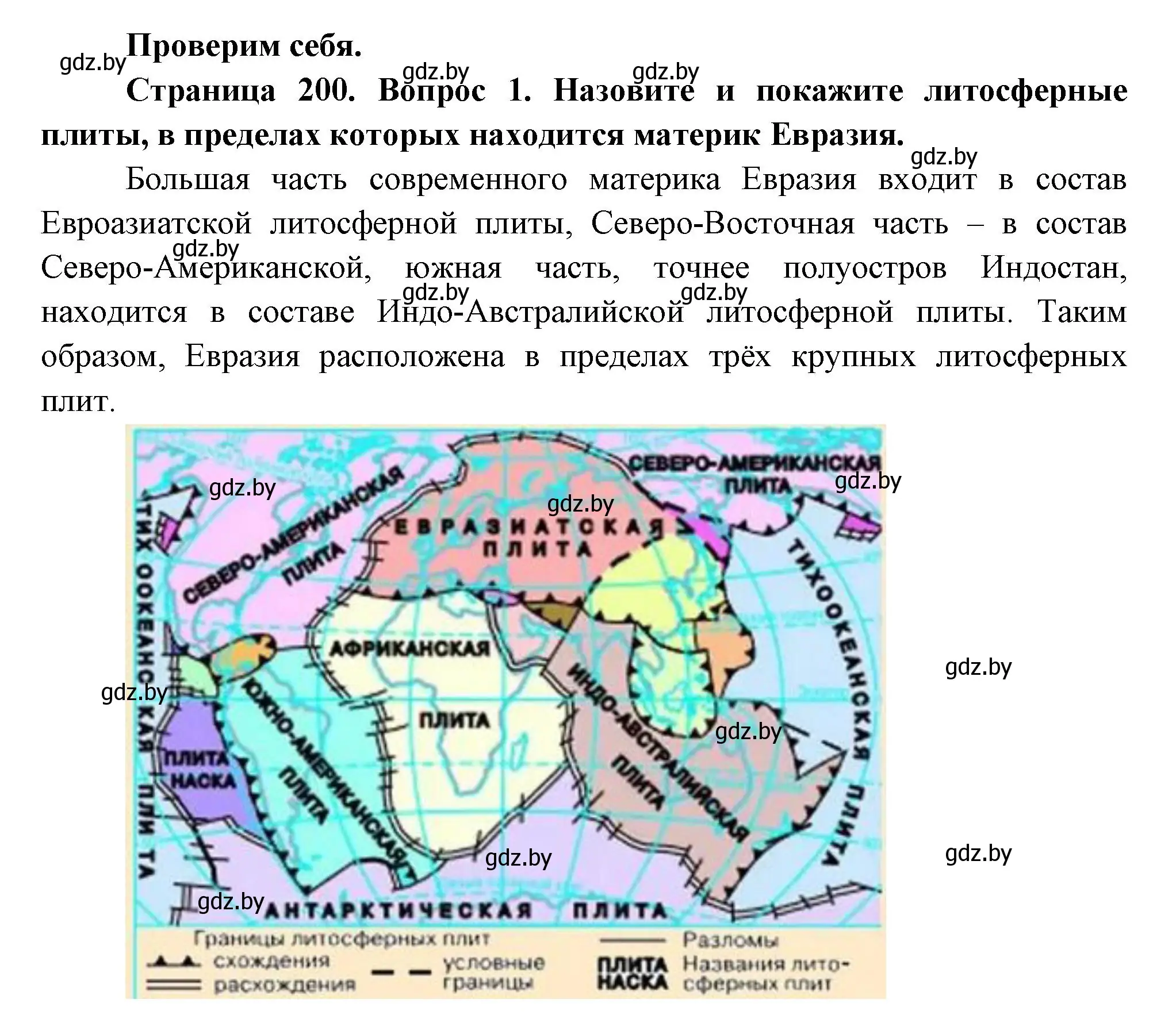 Решение номер 1 (страница 200) гдз по географии 7 класс Кольмакова, Лопух, учебник