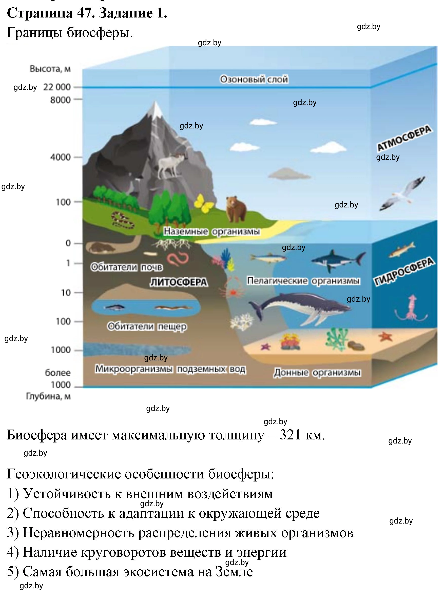 Решение номер 1 (страница 47) гдз по географии 11 класс Кольмакова, Тарасёнок, рабочая тетрадь