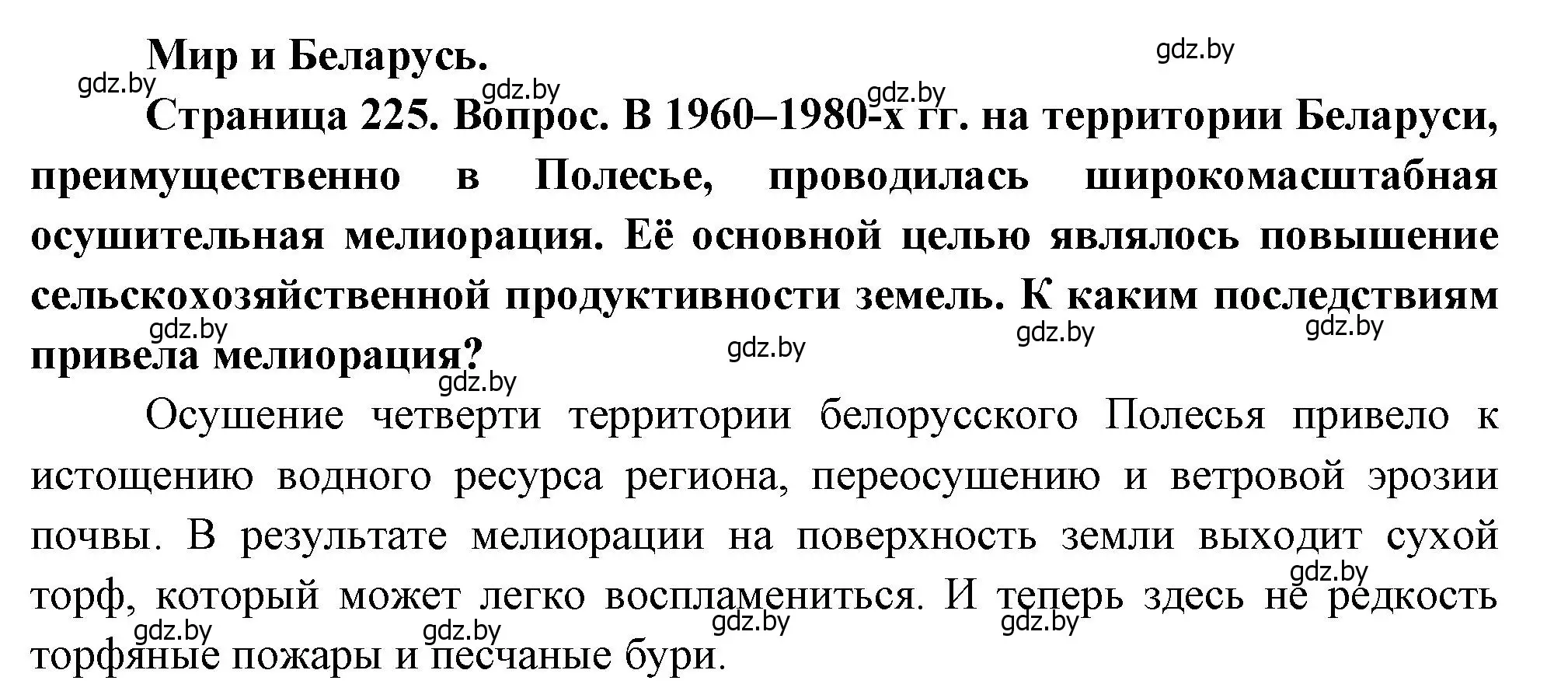 Решение  Мир и Беларусь (страница 225) гдз по географии 11 класс Витченко, Антипова, учебник