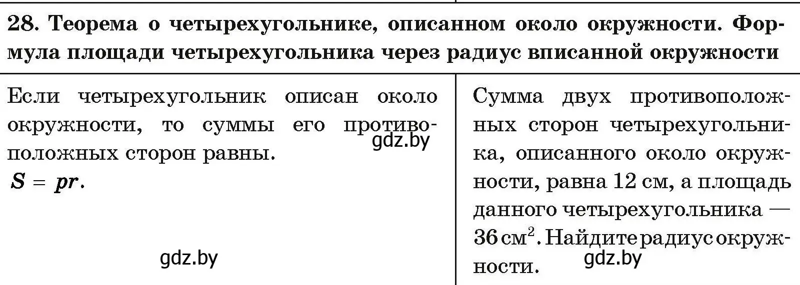 Условие номер 28 (страница 208) гдз по геометрии 7-9 класс Кононов, Адамович, сборник задач