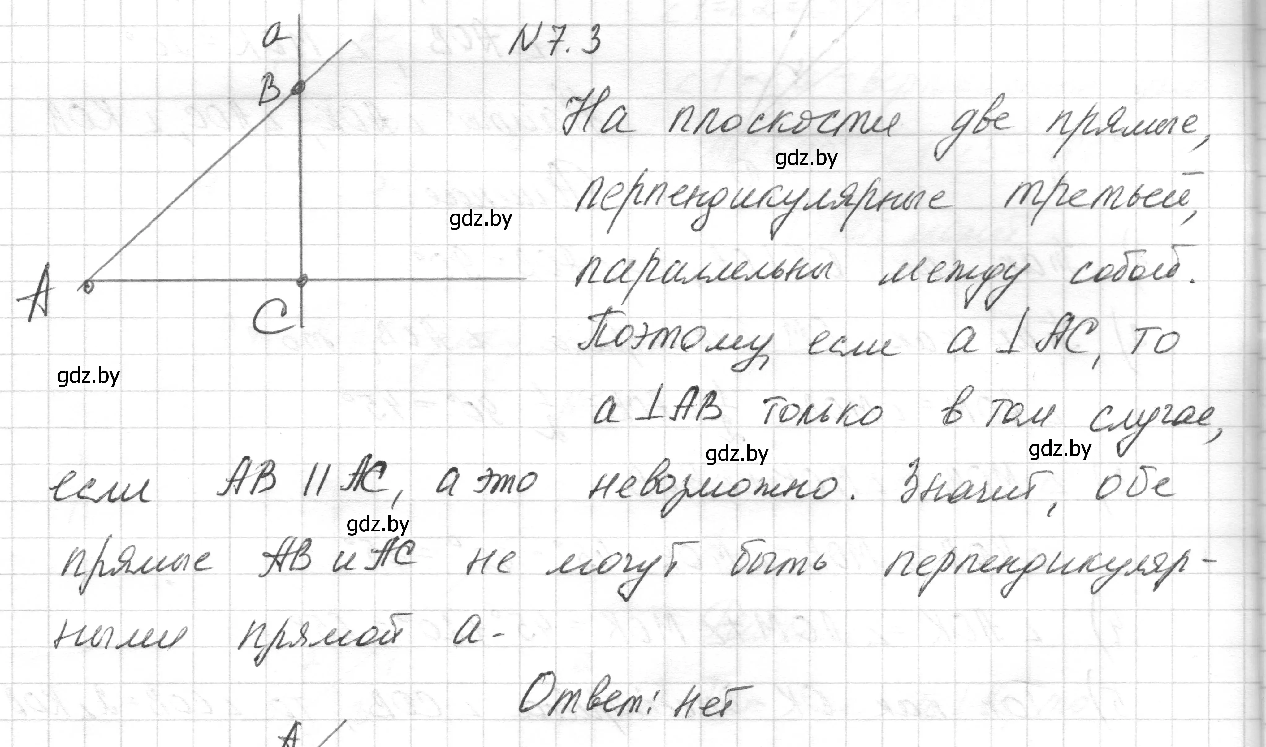 Решение номер 7.3 (страница 19) гдз по геометрии 7-9 класс Кононов, Адамович, сборник задач