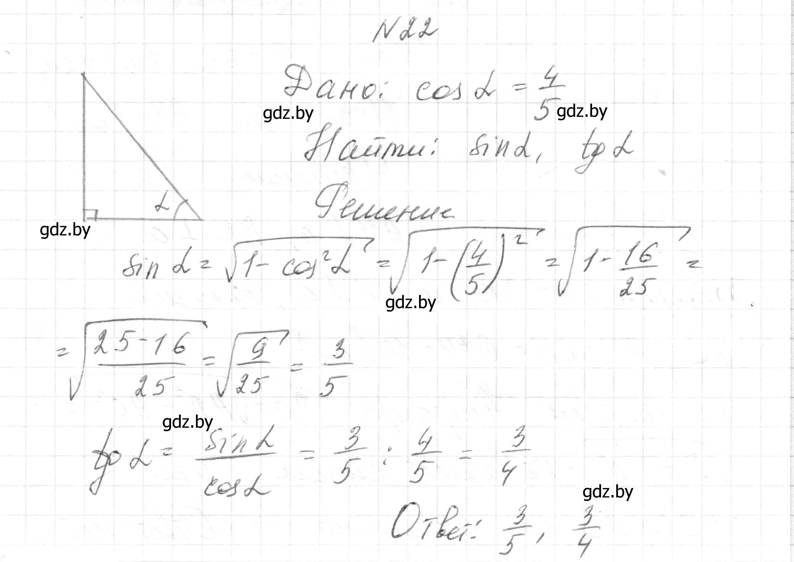 Решение номер 22 (страница 207) гдз по геометрии 7-9 класс Кононов, Адамович, сборник задач