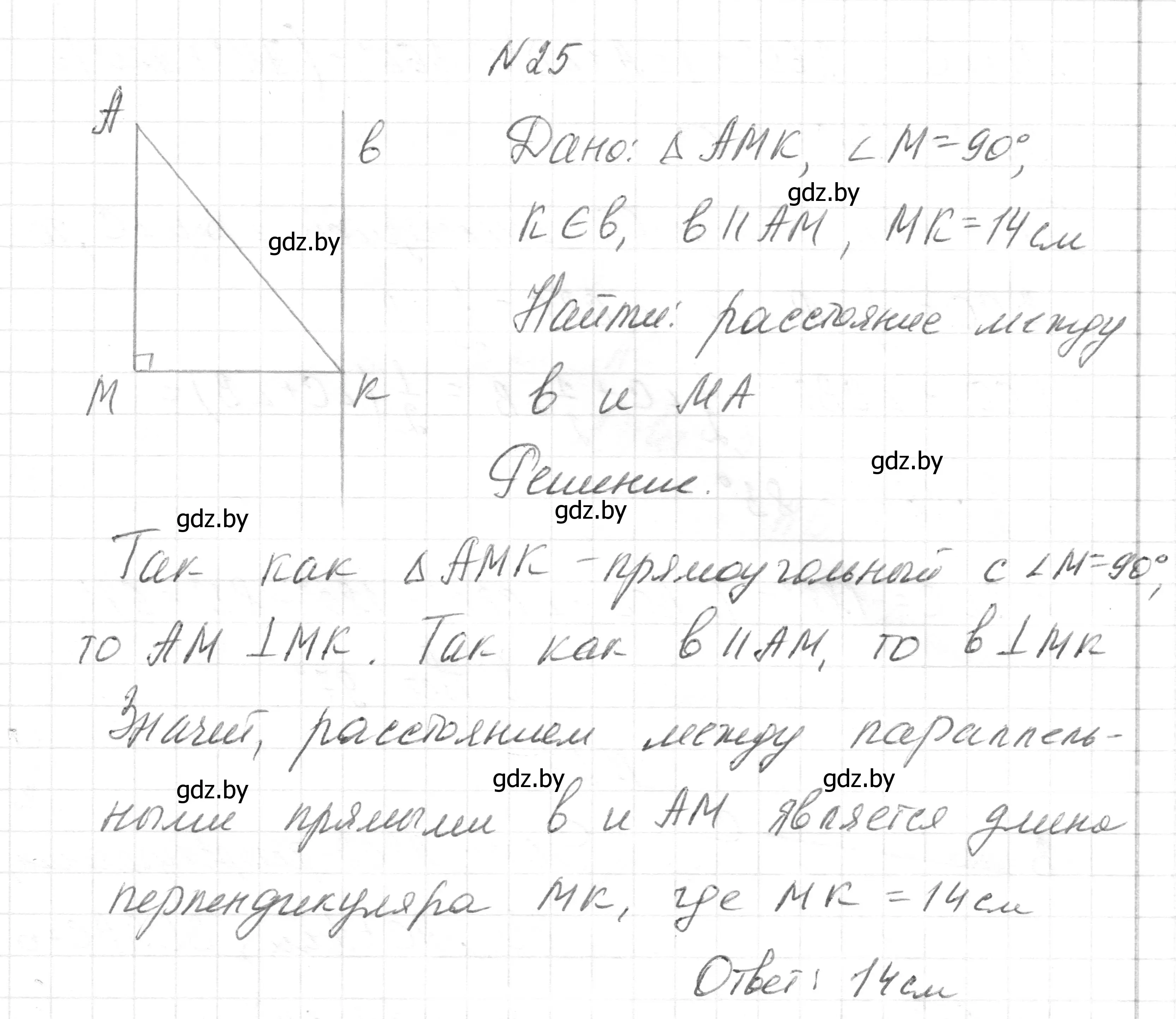 Решение номер 25 (страница 208) гдз по геометрии 7-9 класс Кононов, Адамович, сборник задач