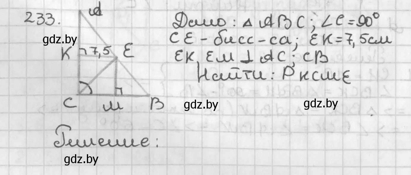 Решение номер 233 (страница 145) гдз по геометрии 7 класс Казаков, учебник