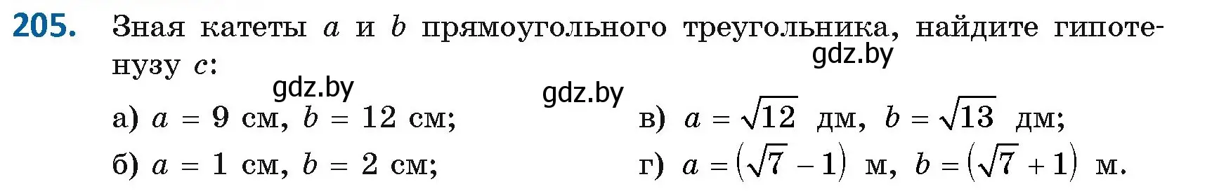 Условие номер 205 (страница 95) гдз по геометрии 8 класс Казаков, учебник