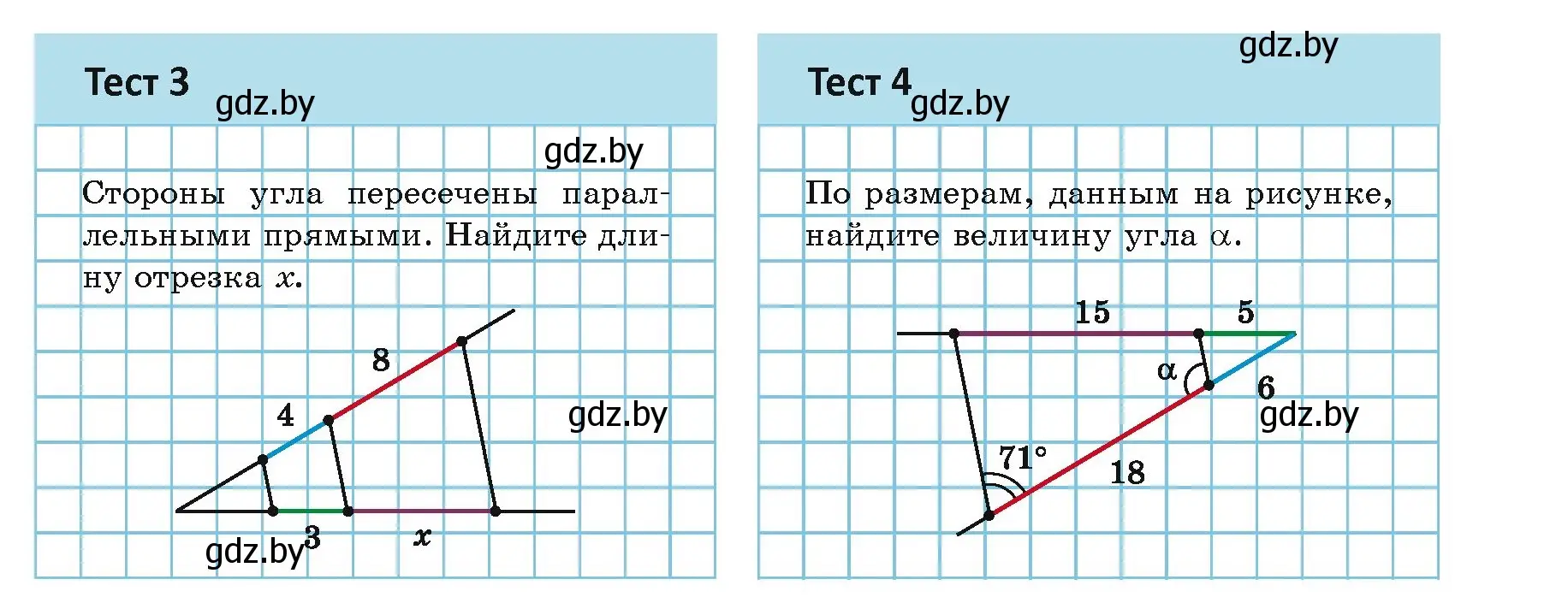 Условие номер тесты (страница 119) гдз по геометрии 8 класс Казаков, учебник