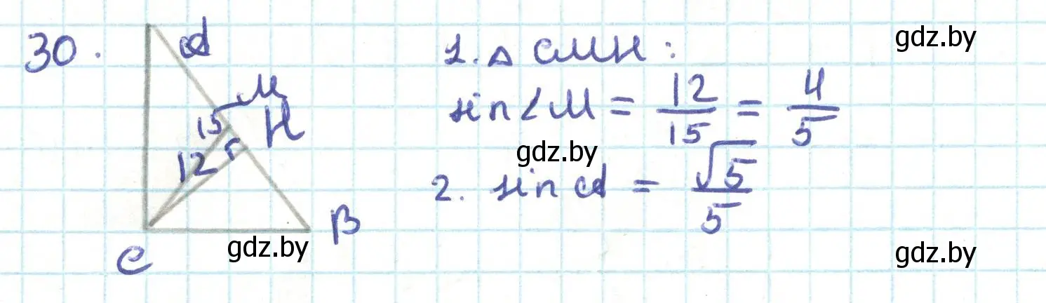 Решение номер 30 (страница 24) гдз по геометрии 9 класс Казаков, учебник