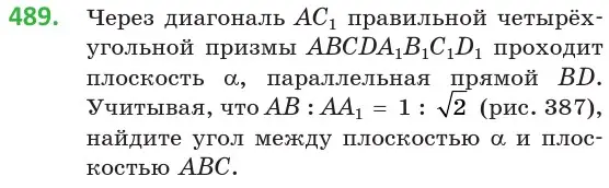 Условие номер 489 (страница 173) гдз по геометрии 10 класс Латотин, Чеботаревский, учебник