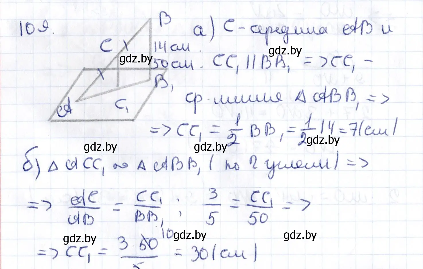 Решение 2. номер 109 (страница 59) гдз по геометрии 10 класс Латотин, Чеботаревский, учебник