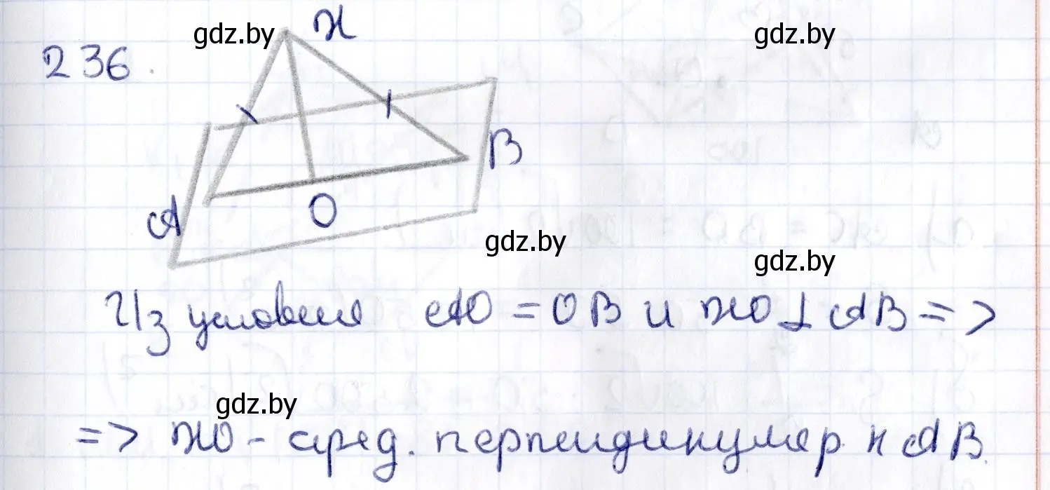 Решение 2. номер 236 (страница 95) гдз по геометрии 10 класс Латотин, Чеботаревский, учебник