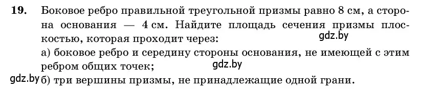 Условие номер 19 (страница 16) гдз по геометрии 11 класс Латотин, Чеботаревский, учебник