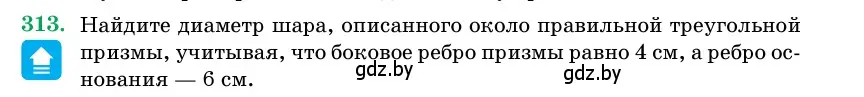 Условие номер 313 (страница 104) гдз по геометрии 11 класс Латотин, Чеботаревский, учебник