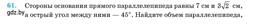 Условие номер 61 (страница 20) гдз по геометрии 11 класс Латотин, Чеботаревский, учебник