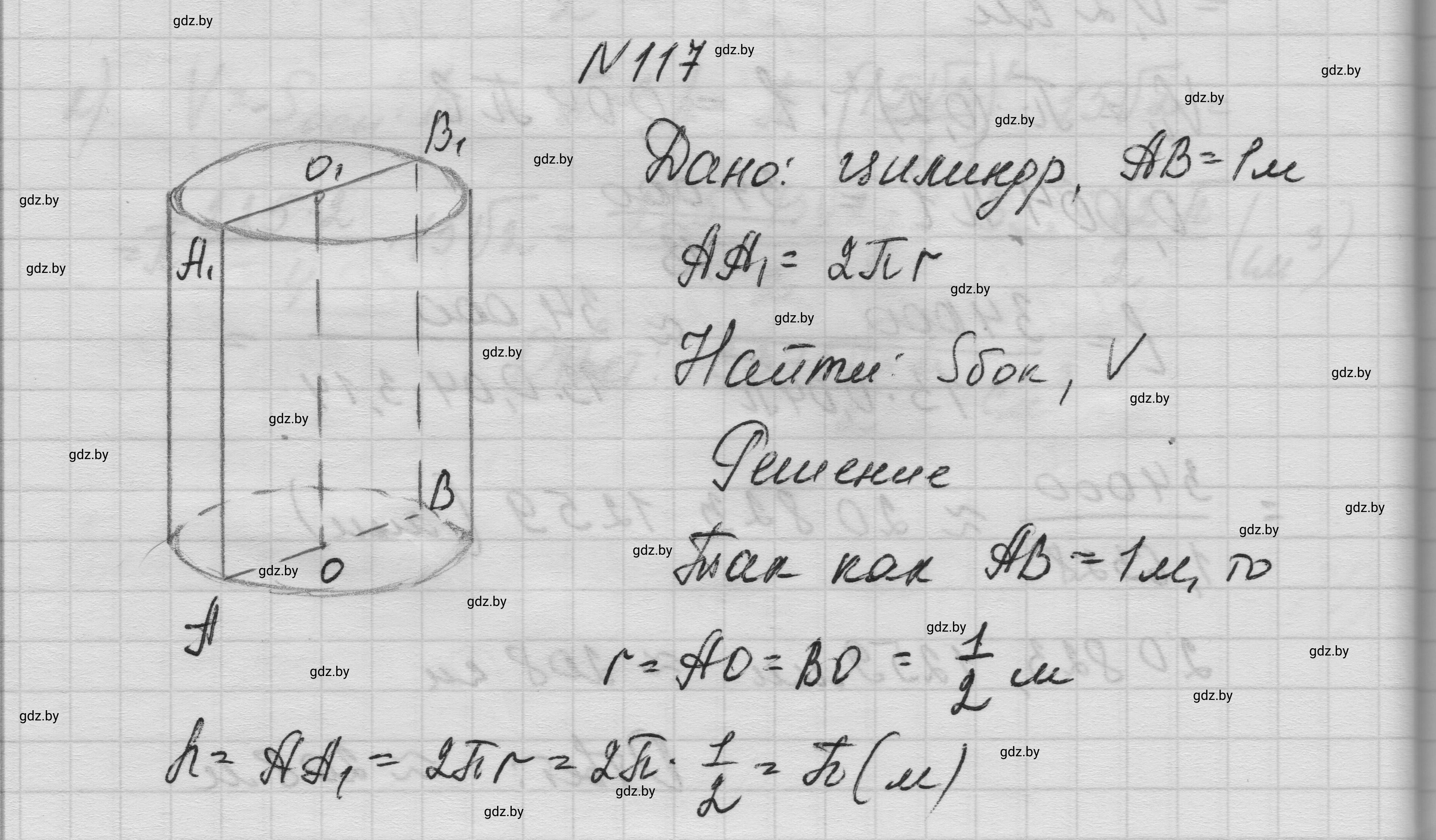 Решение номер 117 (страница 35) гдз по геометрии 11 класс Латотин, Чеботаревский, учебник