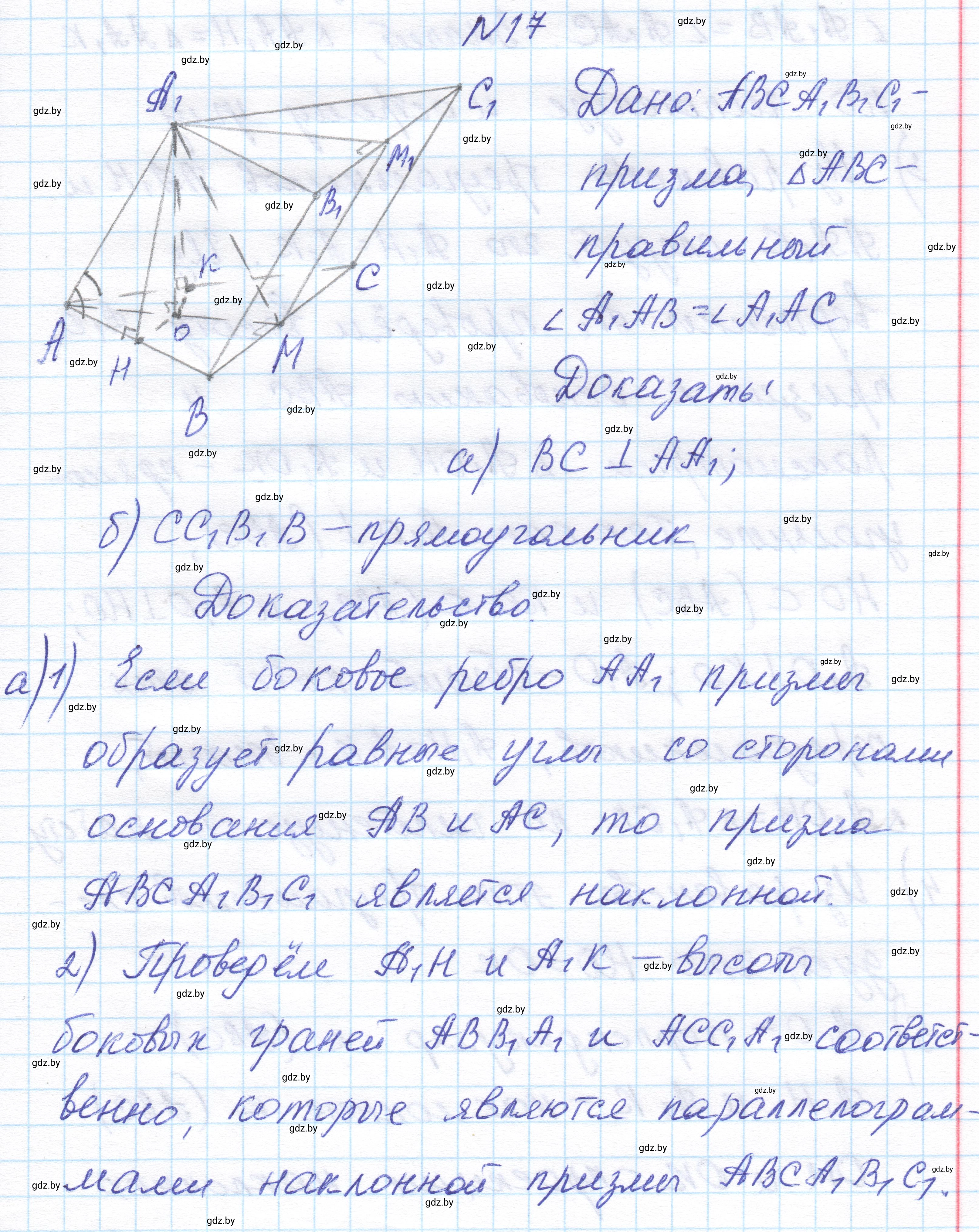 Решение номер 17 (страница 16) гдз по геометрии 11 класс Латотин, Чеботаревский, учебник