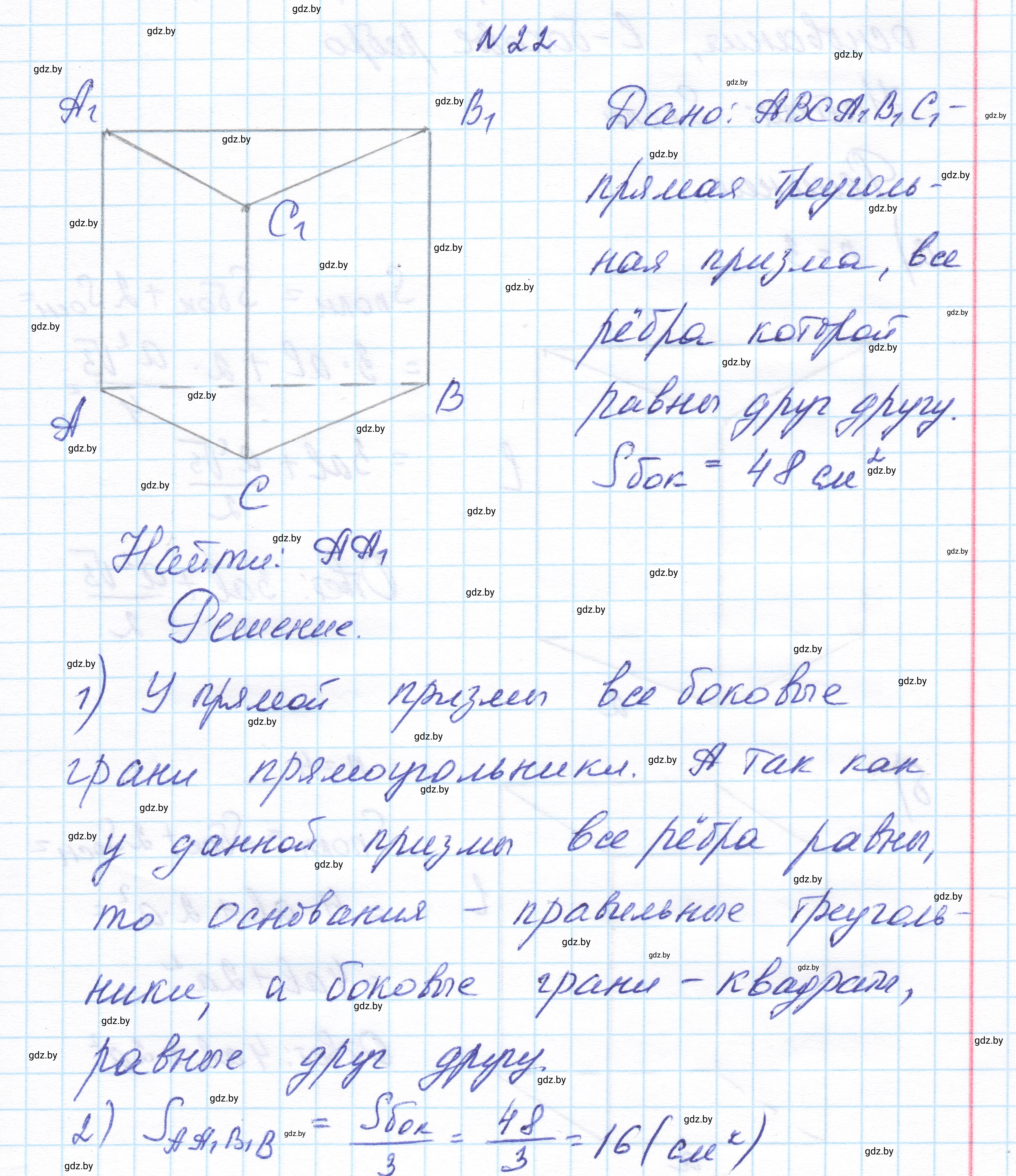 Решение номер 22 (страница 17) гдз по геометрии 11 класс Латотин, Чеботаревский, учебник