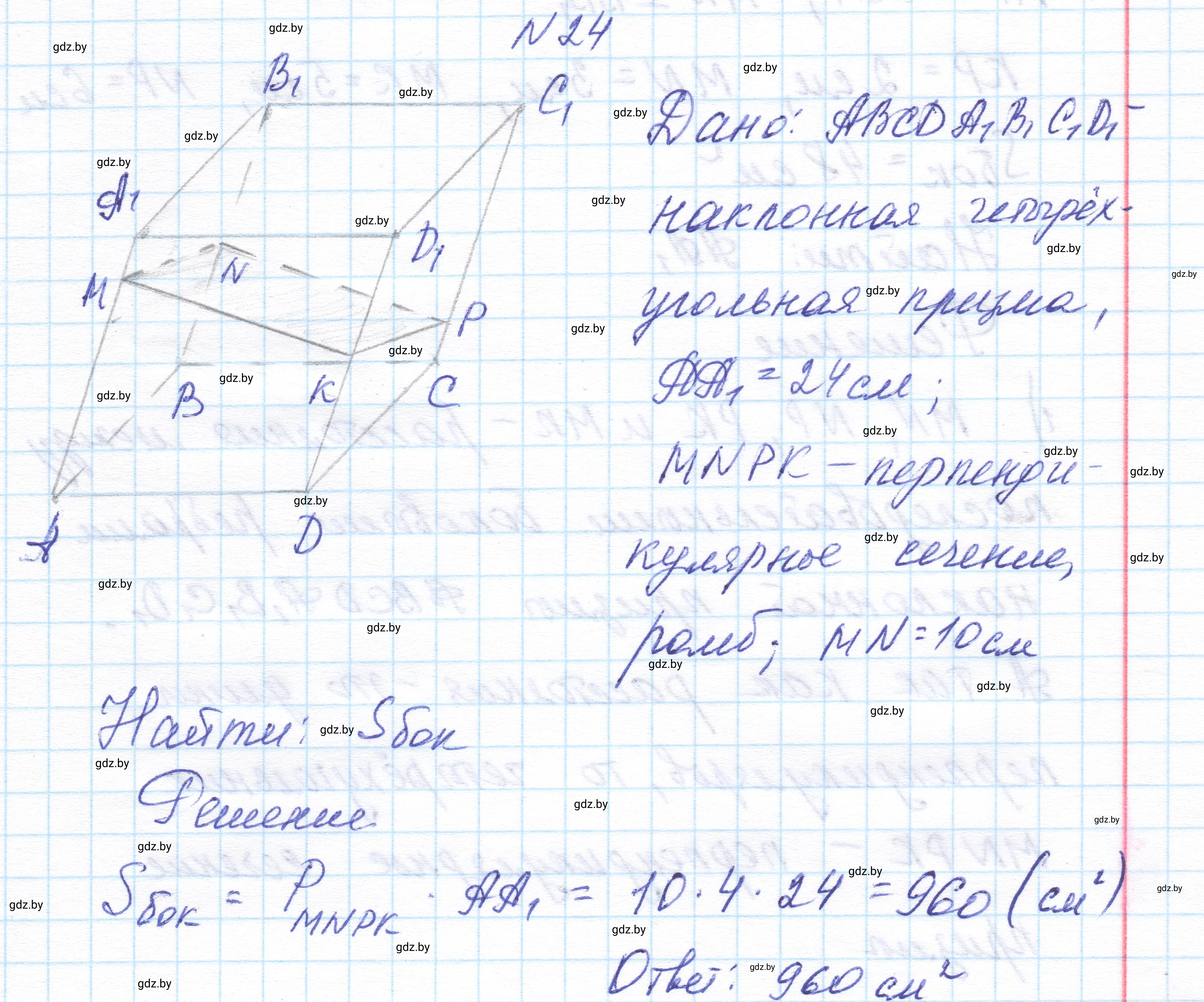 Решение номер 24 (страница 17) гдз по геометрии 11 класс Латотин, Чеботаревский, учебник