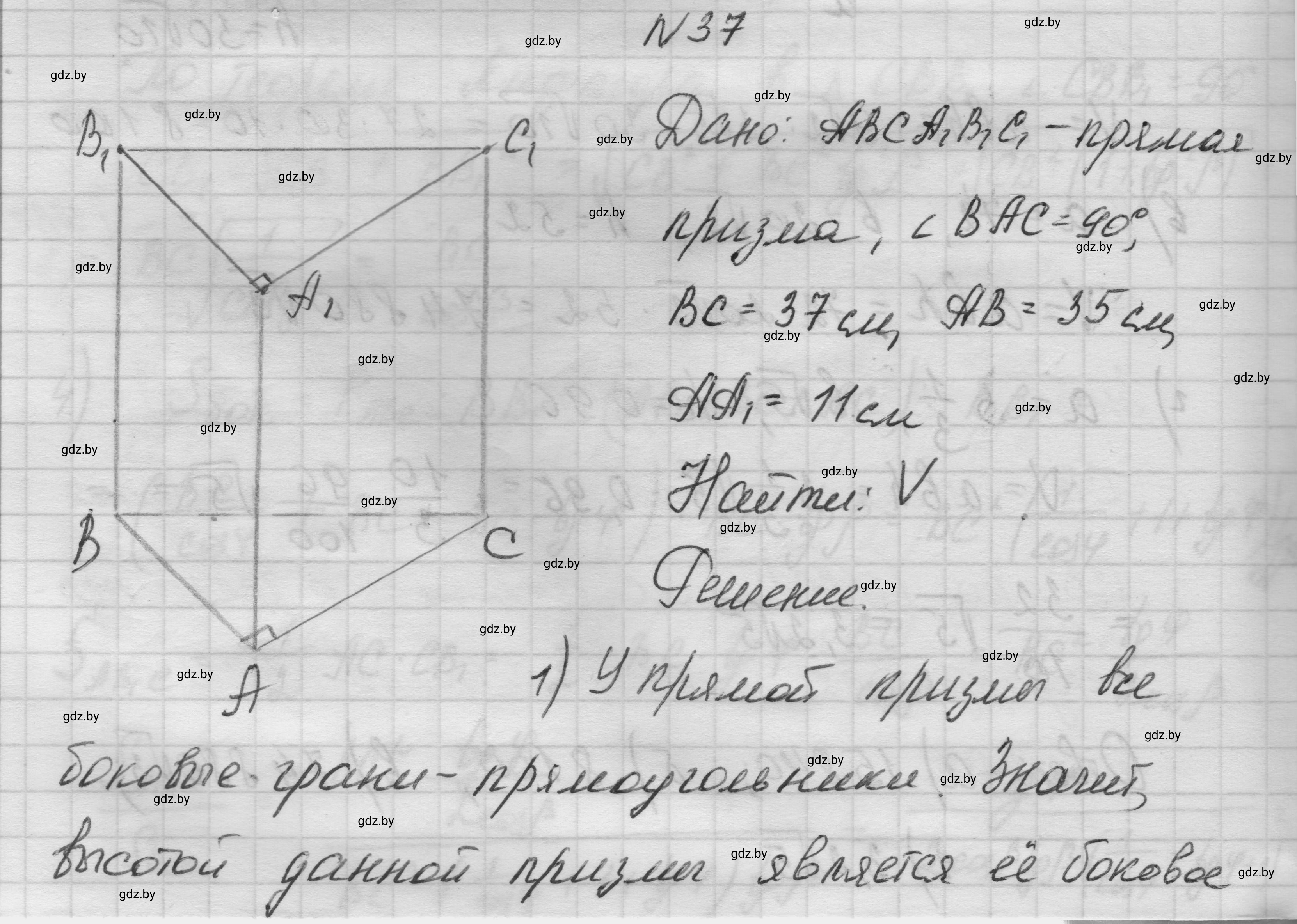 Решение номер 37 (страница 18) гдз по геометрии 11 класс Латотин, Чеботаревский, учебник