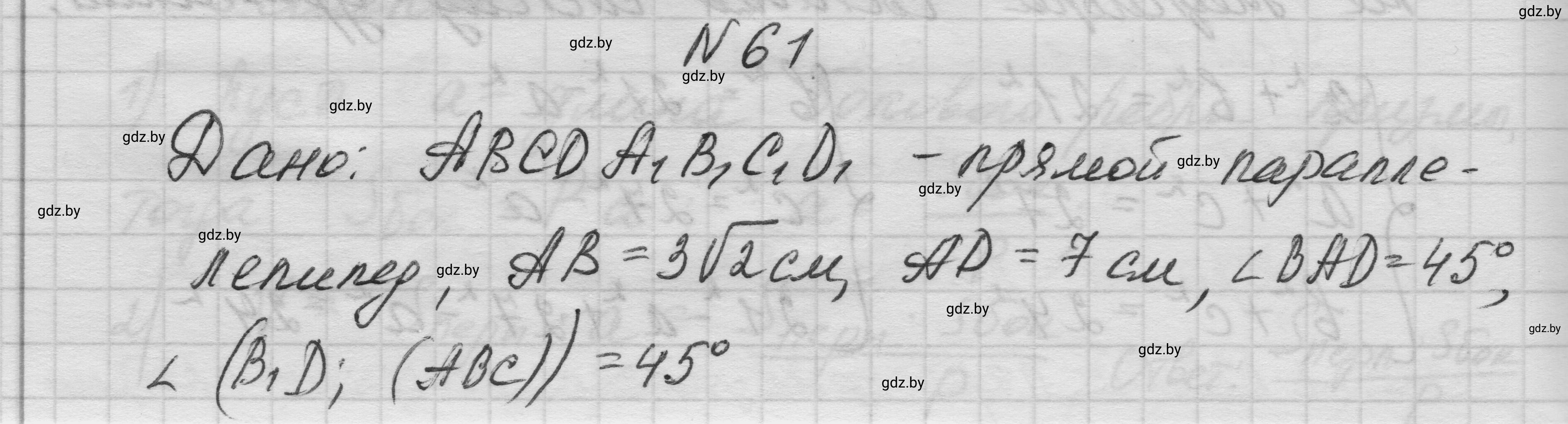 Решение номер 61 (страница 20) гдз по геометрии 11 класс Латотин, Чеботаревский, учебник