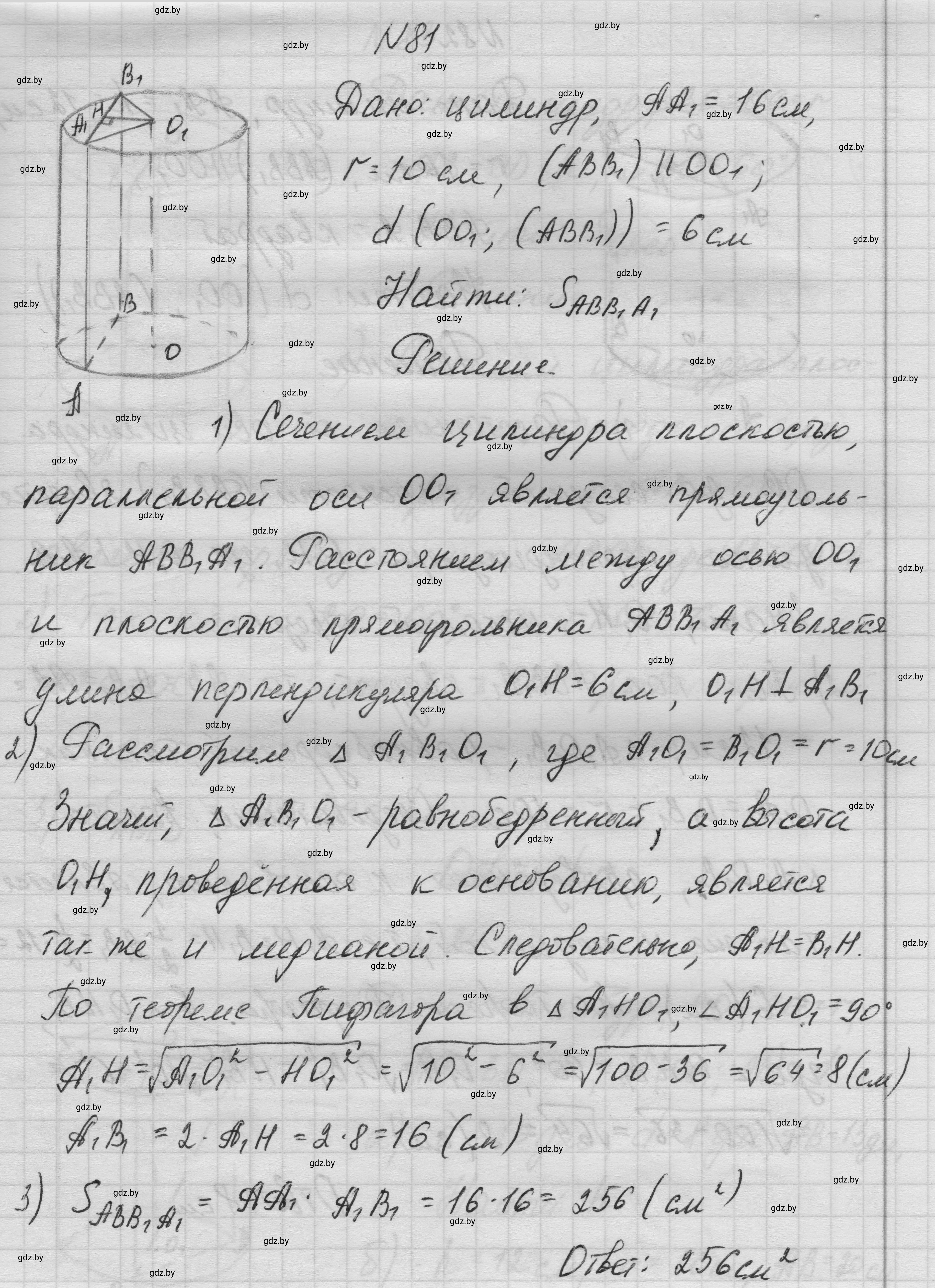 Решение номер 81 (страница 31) гдз по геометрии 11 класс Латотин, Чеботаревский, учебник