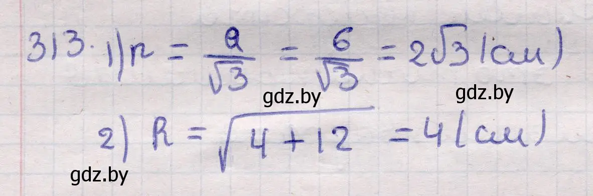 Решение 2. номер 313 (страница 104) гдз по геометрии 11 класс Латотин, Чеботаревский, учебник