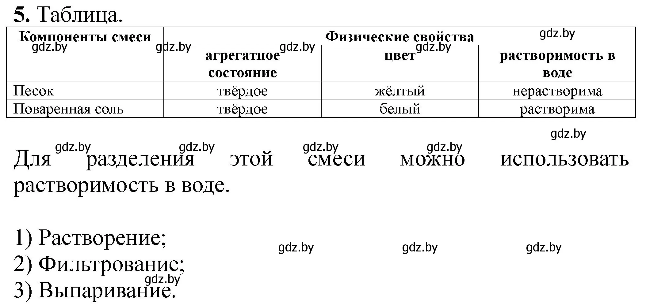 Решение номер 5 (страница 15) гдз по химии 7 класс Борушко, тетрадь для практических работ