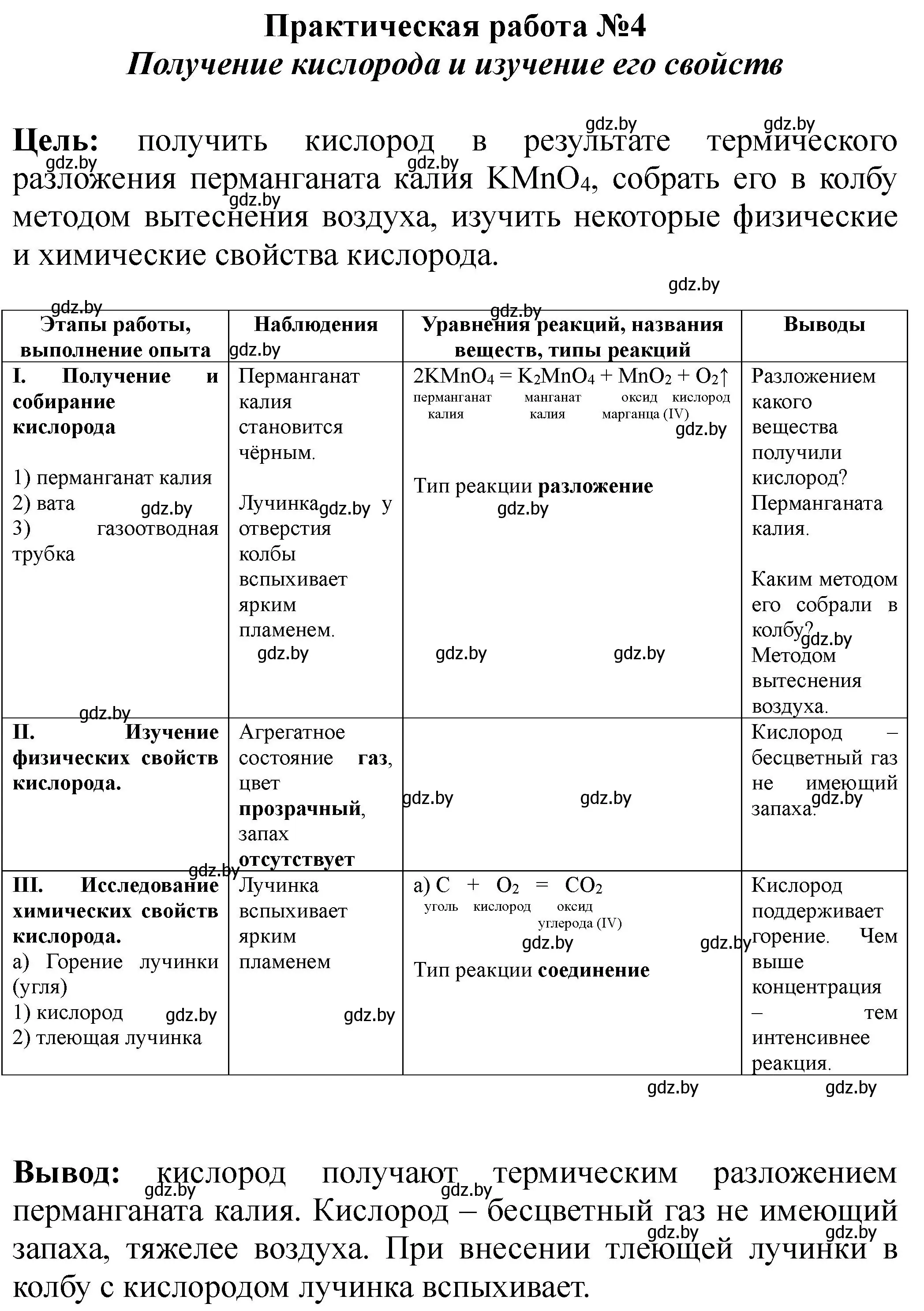 Решение  Вариант 1 (страница 20) гдз по химии 7 класс Борушко, тетрадь для практических работ