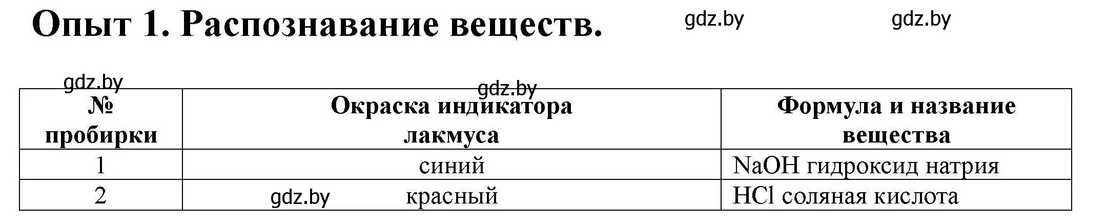 Решение номер 1 (страница 20) гдз по химии 7 класс Сечко, тетрадь для практических работ