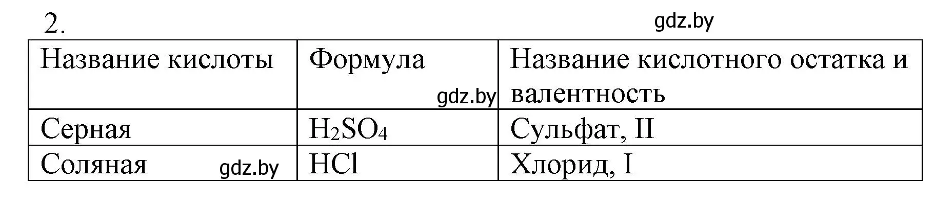 Решение номер 2 (страница 16) гдз по химии 7 класс Сеген, Масловская, сборник контрольных и самостоятельных работ