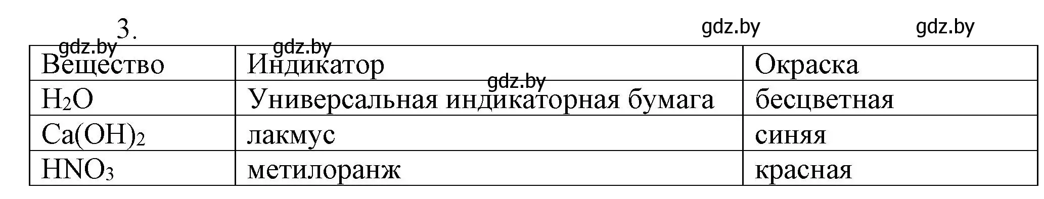 Решение номер 3 (страница 34) гдз по химии 7 класс Сеген, Масловская, сборник контрольных и самостоятельных работ