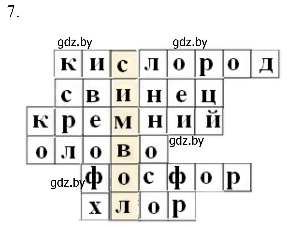 Решение номер 7 (страница 34) гдз по химии 7 класс Шиманович, Красицкий, учебник