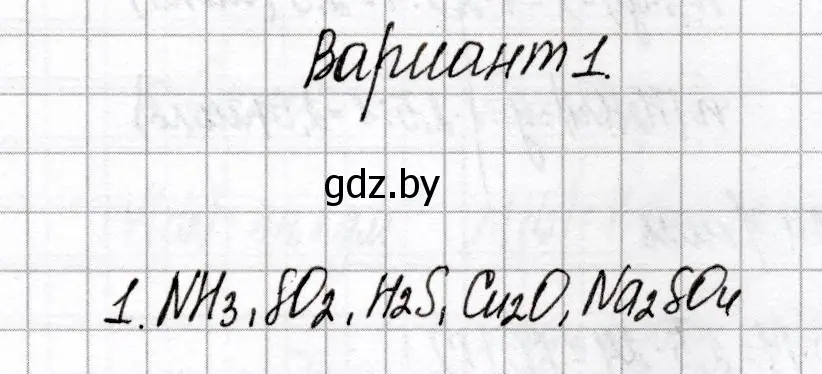 Решение номер 1 (страница 4) гдз по химии 8 класс Сеген, Власовец, сборник контрольных и самостоятельных работ