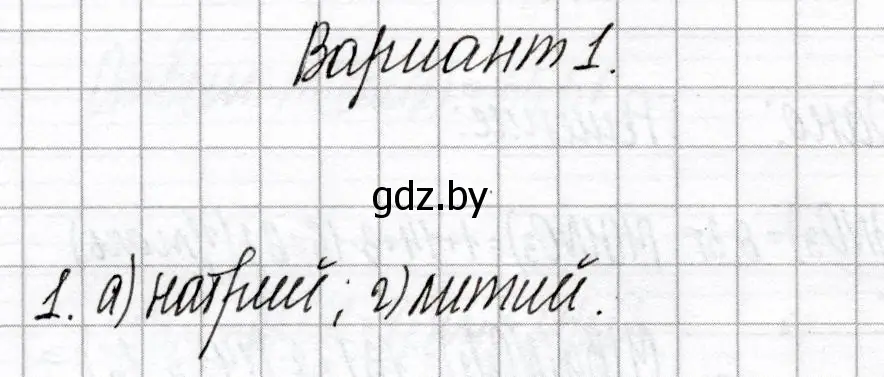 Решение номер 1 (страница 12) гдз по химии 8 класс Сеген, Власовец, сборник контрольных и самостоятельных работ