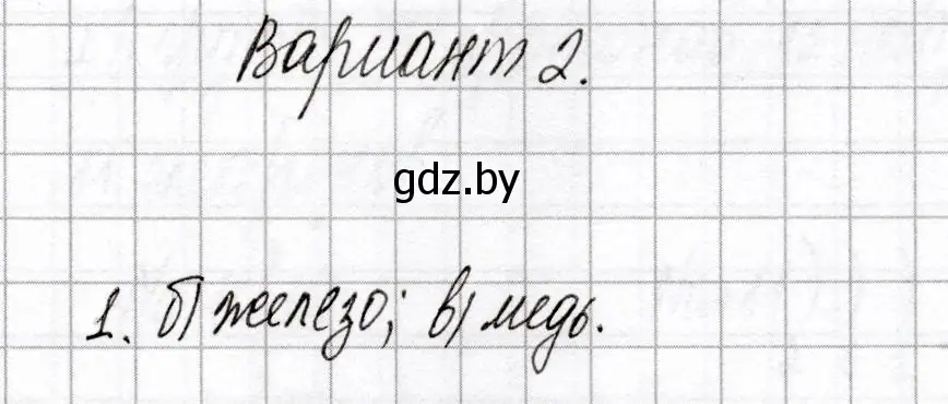 Решение номер 1 (страница 13) гдз по химии 8 класс Сеген, Власовец, сборник контрольных и самостоятельных работ