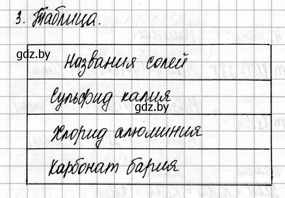 Решение номер 3 (страница 42) гдз по химии 8 класс Сеген, Власовец, сборник контрольных и самостоятельных работ