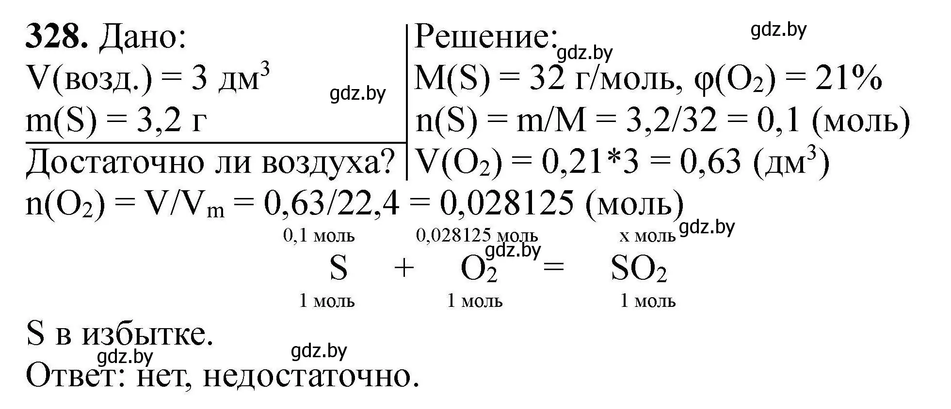 Решение номер 328 (страница 69) гдз по химии 9 класс Хвалюк, Резяпкин, сборник задач