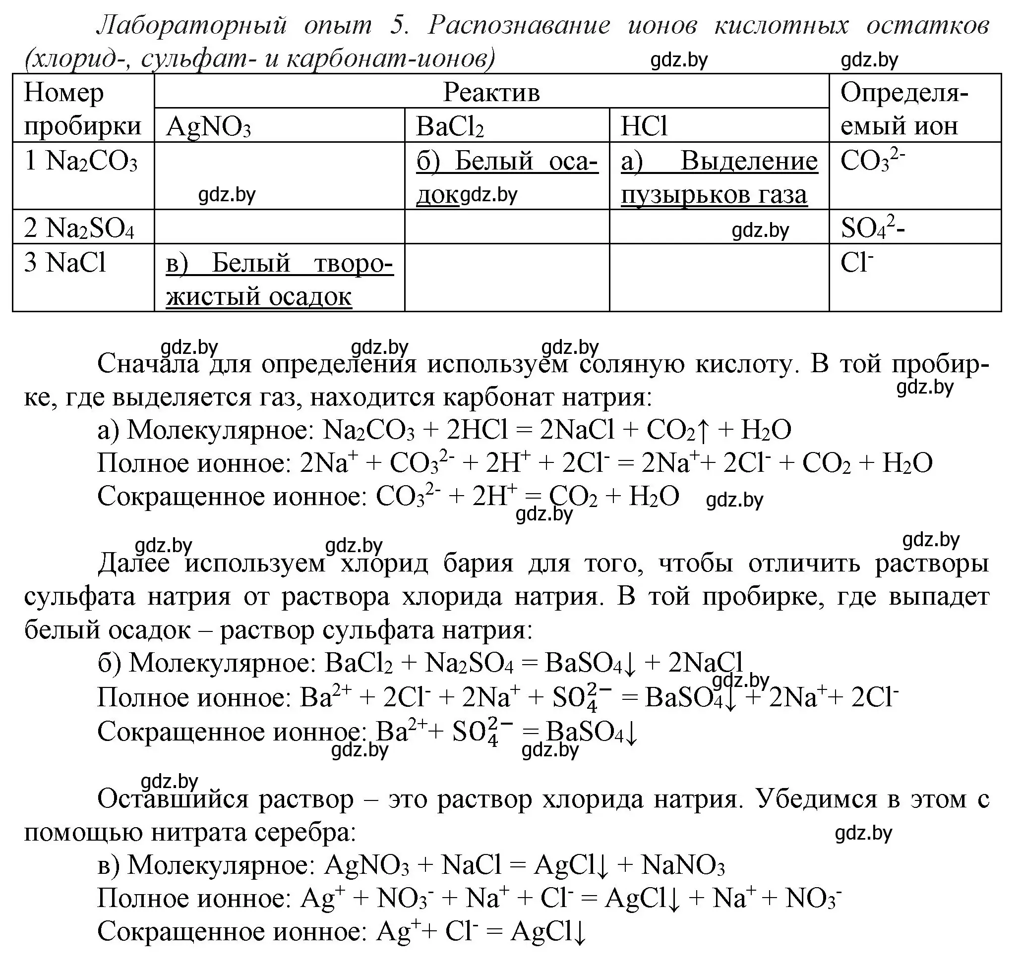 Решение  Лабораторный опыт 5 (страница 177) гдз по химии 9 класс Шиманович, Василевская, учебник