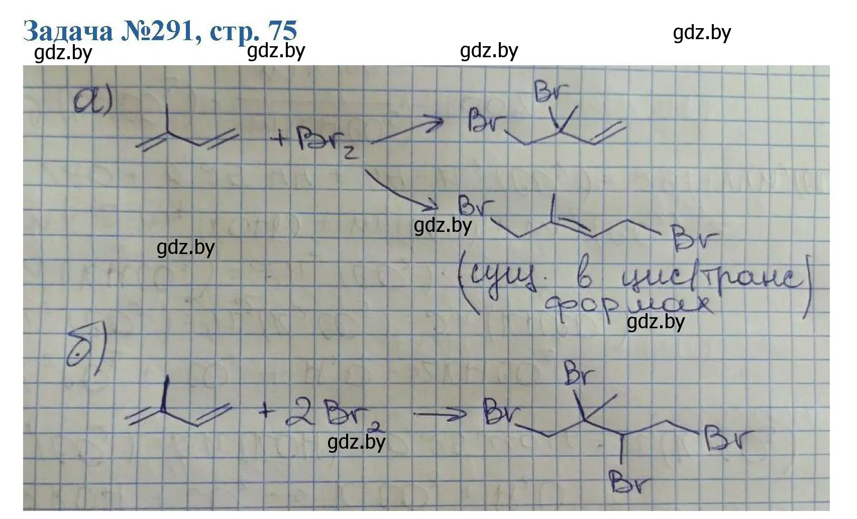 Решение номер 291 (страница 75) гдз по химии 10 класс Матулис, Матулис, сборник задач