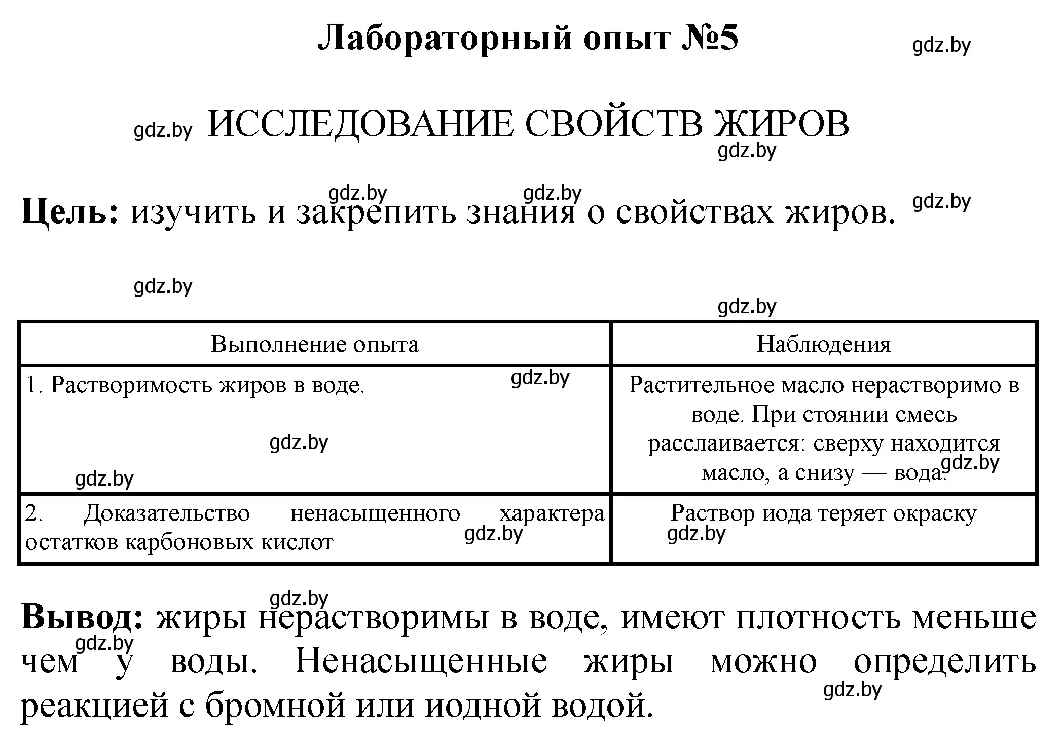 Решение номер Лабораторный опыт 5 (страница 8) гдз по химии 10 класс Борушко, тетрадь для практических работ