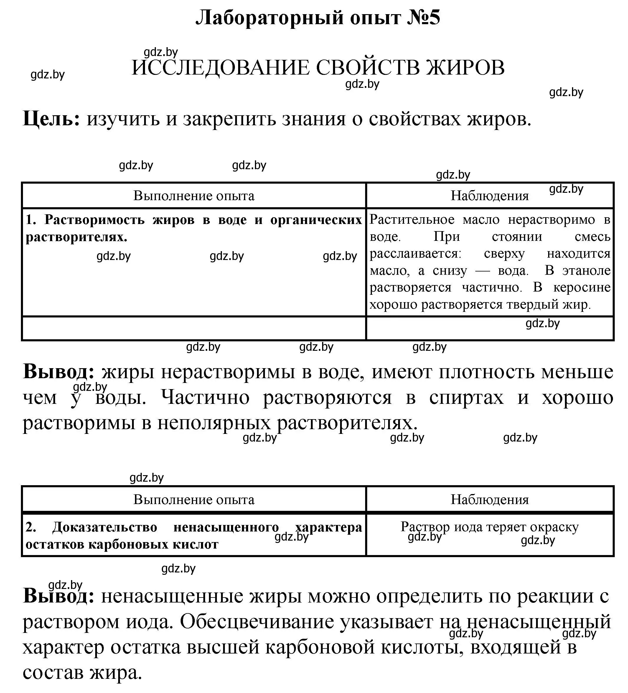 Решение  Лабораторный опыт 5 (страница 8) гдз по химии 10 класс Борушко, тетрадь для практических работ