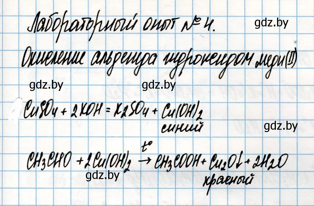 Решение  Лабораторный опыт 4 (страница 176) гдз по химии 10 класс Колевич, Вадюшина, учебник