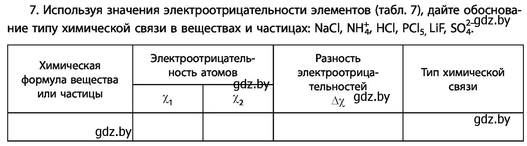 Условие номер 7 (страница 76) гдз по химии 11 класс Мовчун, Мычко, учебник