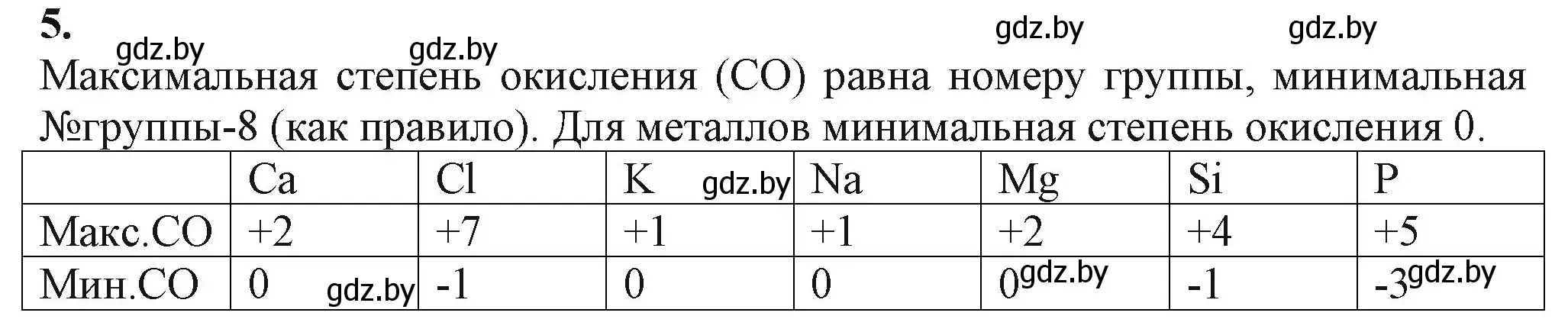 Решение номер 5 (страница 63) гдз по химии 11 класс Мовчун, Мычко, учебник